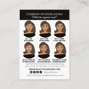 Instructies voor microblading in de nazorg en beno visitekaartje