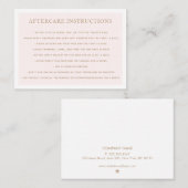 Instructies voor microflessen nazorg Roze Visitekaartje (Voorkant / Achterkant)