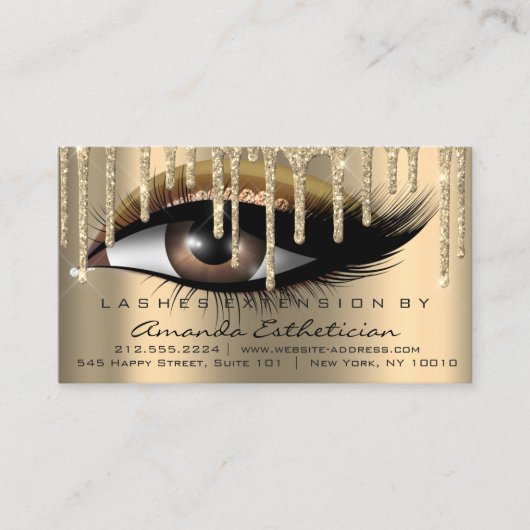 Instructies voor nabehandeling Eyelash Extension D Visitekaartje (Voorkant)