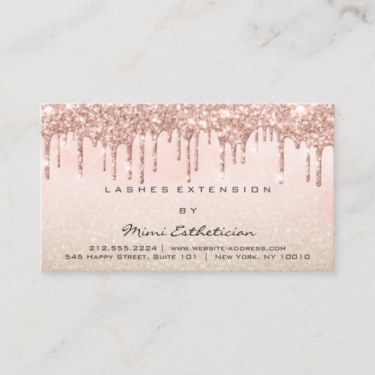 Instructies voor nabehandeling Eyelash Roos Glitte Visitekaartje (Voorkant)