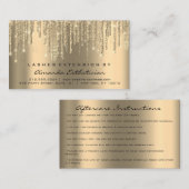 Instructies voor nabehandeling Eyelash Verlengings Visitekaartje (Voorkant / Achterkant)