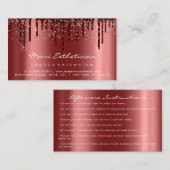 Instructies voor nabehandeling Lash Burgundy Drive Visitekaartje (Voorkant / Achterkant)