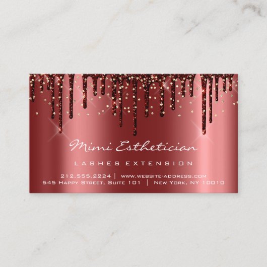 Instructies voor nabehandeling Lash Burgundy Drive Visitekaartje (Voorkant)