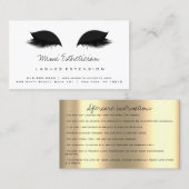 Instructies voor nabehandeling Lash Extension Blac Visitekaartje (Voorkant / Achterkant)
