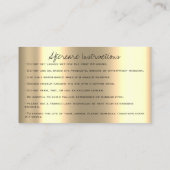 Instructies voor nabehandeling Lash Extension Blac Visitekaartje (Achterkant)