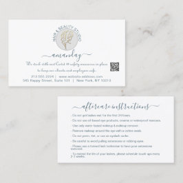 Instructies voor nabehandeling Lash White Logo QR  Visitekaartje
