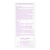 Instructies voor nabehandeling Lichaamdoorboren Pa Reclamekaart (Achterkant)