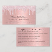 Instructies voor nabehandeling Roos Roze riemen VI Visitekaartje (Voorkant / Achterkant)