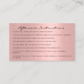 Instructies voor nabehandeling Roos Roze riemen VI Visitekaartje (Achterkant)