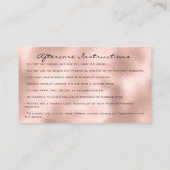 Instructies voor nabehandeling Roos Roze Skinny Visitekaartje (Achterkant)