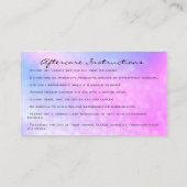 Instructies voor nabehandeling Roze gootsteen Visitekaartje (Achterkant)