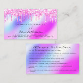 Instructies voor nabehandeling Roze wasdrogen Holo Visitekaartje (Voorkant / Achterkant)