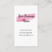 Instructies voor nabehandeling Roze Waterverf Visitekaartje (Achterkant)