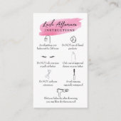 Instructies voor nabehandeling Roze Waterverf Visitekaartje (Voorkant)