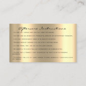 Instructies voor nabehandeling Uitslag Roos Gold B Visitekaartje (Achterkant)