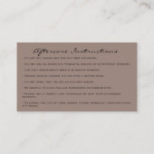 Instructies voor nabehandeling Uitslag Roos Oog Lo Visitekaartje (Achterkant)