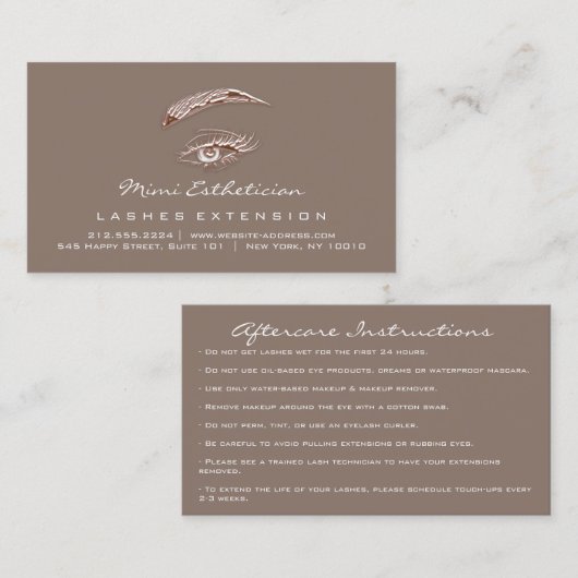 Instructies voor nabehandeling Uitslag Roos Oog Lo Visitekaartje (Voorkant / Achterkant)