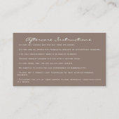 Instructies voor nabehandeling Uitslag Roos Oog Lo Visitekaartje (Achterkant)