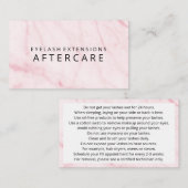 Instructies voor nazorg Eyelash Extensions Visitekaartje (Voorkant / Achterkant)