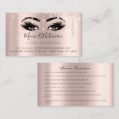 Instructies voor nazorg Eyelash Roos Beauty Eyes Visitekaartje (Voorkant / Achterkant)