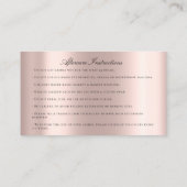 Instructies voor nazorg Eyelash Roos Beauty Eyes Visitekaartje (Achterkant)