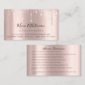 Instructies voor nazorg Eyelash Roos Beauty Visitekaartje (Voorkant / Achterkant)