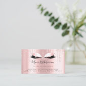 Instructies voor nazorg Eyelash Roos Roze ogen Visitekaartje (Staand voorkant)