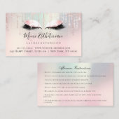 Instructies voor nazorg Eyelash Roze parelogen Visitekaartje (Voorkant / Achterkant)