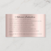 Instructies voor nazorg EyelashRose Strings Lux Visitekaartje (Achterkant)