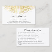 Instructies voor nazorg - Gold White Minimalism Visitekaartje (Voorkant / Achterkant)