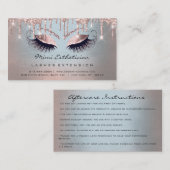 Instructies voor nazorg Lash Roos Eyes Roky Blue Visitekaartje (Voorkant / Achterkant)