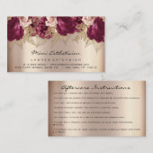 Instructies voor nazorg Lash Roos Gold Florals SPA Visitekaartje (Voorkant / Achterkant)