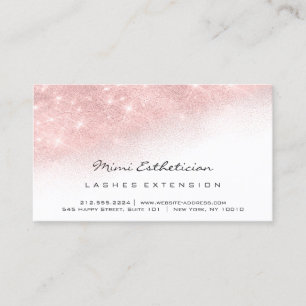 Instructies voor nazorg Lash Roze Glitter White Visitekaartje
