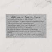 Instructies voor nazorg Lash Silver Drip Kraft Gre Visitekaartje (Achterkant)