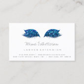 Instructies voor nazorg Lashes Extension Blue Grey Visitekaartje (Voorkant)