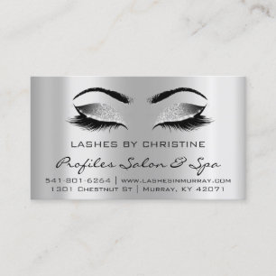 Instructies voor nazorg Lashes Extension Grey Grey Visitekaartje