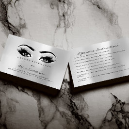 Instructies voor nazorg Lashes Extension Grey Visitekaartje