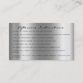 Instructies voor nazorg Lashes Extension Silve Gre Visitekaartje (Achterkant)