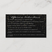Instructies voor nazorg Lashes Makeup Black Gold Visitekaartje (Achterkant)