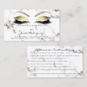 Instructies voor nazorg - Lashes Marble Eye Gold Visitekaartje (Voorkant / Achterkant)