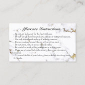 Instructies voor nazorg Lashes Marble Golden Eyes Visitekaartje (Achterkant)