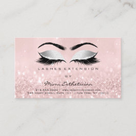 Instructies voor nazorg Lashes Roze Glitter Grey Visitekaartje