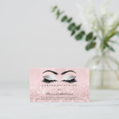 Instructies voor nazorg Lashes Roze Glitter Grey Visitekaartje (Staand voorkant)