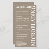 Instructies voor nazorg Microblading Coffee Latte Bedankkaart (Voorkant / Achterkant)