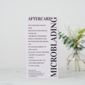 Instructies voor nazorg na microblading Licht Lave Bedankkaart (Staand voorkant)