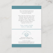 Instructies voor nazorg oor piercing kortingskaartje (Achterkant)