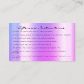 Instructies voor nazorg - Roze schijven - Vonk Visitekaartje (Achterkant)