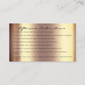 Instructies voor nazorg Uitgebreide Sepia Gold Visitekaartje (Achterkant)