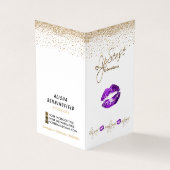 Instructies voor Paarse en Gold Lip Visitekaartje (Buitenkant)