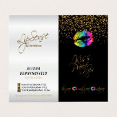 Instructies voor regenboogliften en goudhoudende C Visitekaartje (Buitenkant ongevouwen)